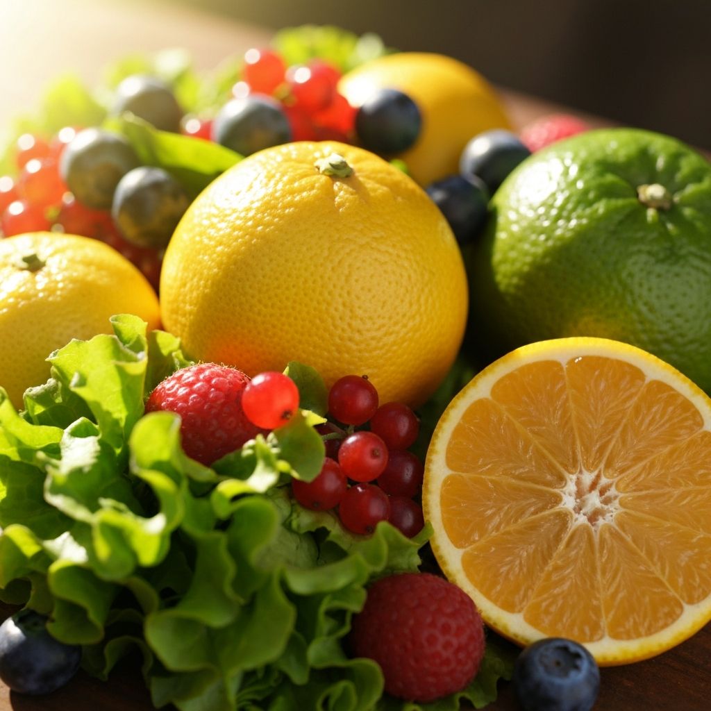 Fresh citrus and vitamin-rich foods